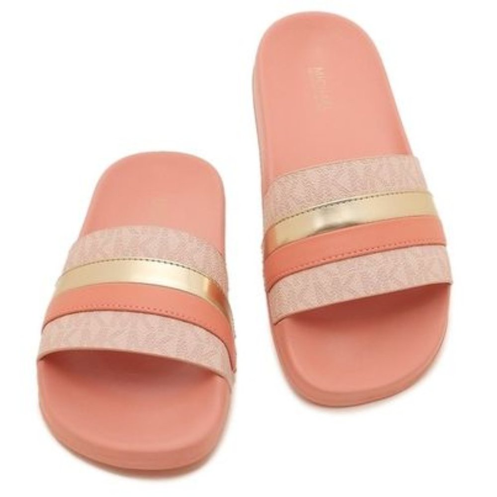 Michael Kors Brandy Slides - Sherbert - Size 10